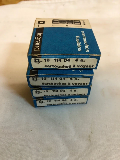 1 Boite De 10 Cartouches A Voyant Legrand 4a Fusibles Neuve