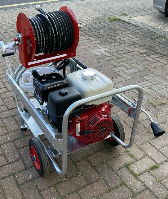 BLOCK PAVING CLEANER + Honda Petrol Pressure Washer NEW 30m Hose On