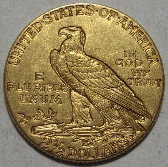 = 1912 AU/BU $2.50 Indian Gold Piece, FREE Shipping