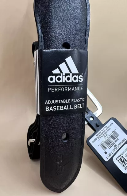 Adidas Performance Adjustable Elastic Baseball Belt Adult Size 32-46" BLACK