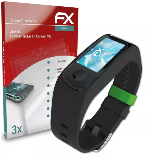 3x Écran protecteur pour Soehnle Fitness-Tracker Fit Connect 100 clair&flexible