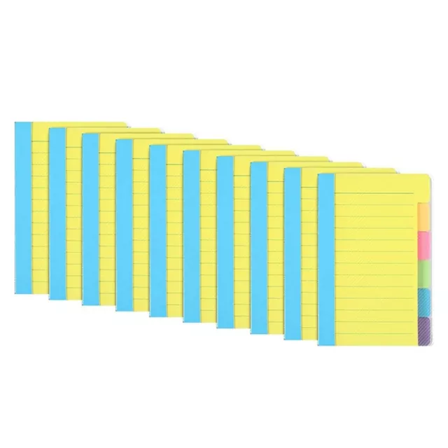 10Pcs 5.9x3.9 Inch Lined Sticky es for Study es Works School Supplies R3Z5