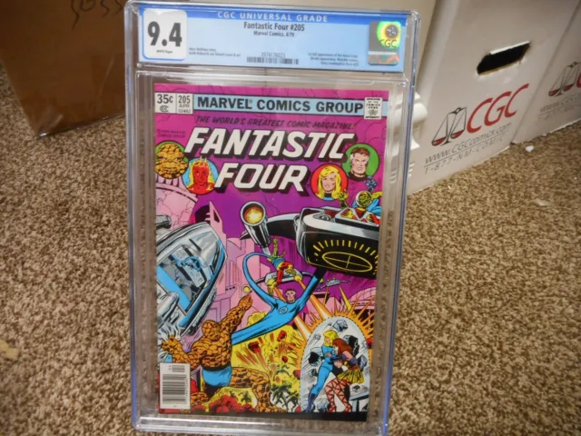 Fantastic Four 205 cgc 9.4 Marvel 1979 1st appearance of Nova Corps WHITE pgs NM
