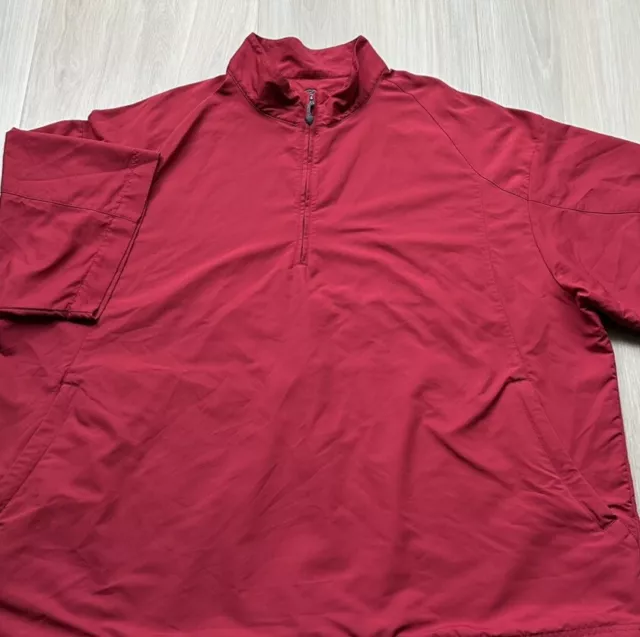 Nike Golf 1/4 Zip Windbreaker Jacket Men’s 2XL (XXL) Short Sleeve Pullover Red