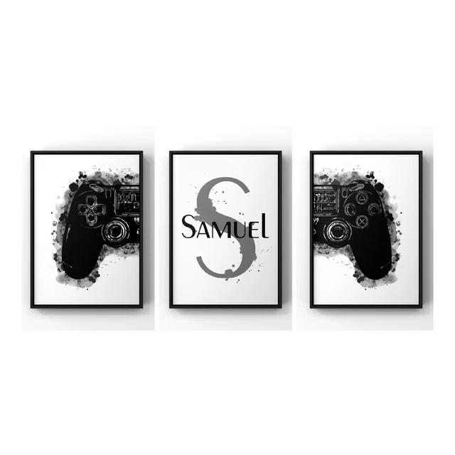 Gamer Gift, Set of 3, Gaming Prints, Games Room Wall Art, Contemporary Prints