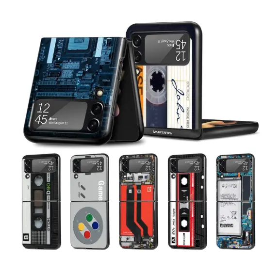 Retro Circuit Cassette Gaming Cover Case for Samsung Galaxy Z Flip 5 - Z Flip 4