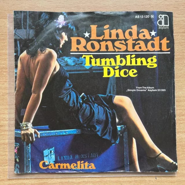 7" Vinyl - Linda Ronstadt ‎– Tumbling Dice (1978)