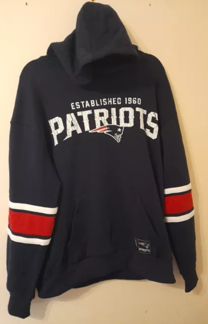 Official NFL New England Patriots Team Apparel Navy Hoodie Jumper NFL Large