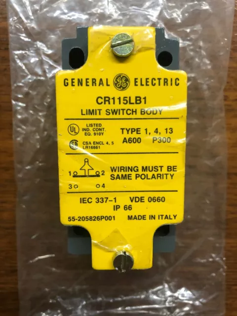 General Electric Ge Cr115Lb1 Limit Switch *New In Plastic-Free Shipping*