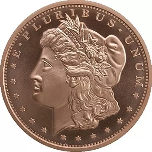 Pure Copper .999 Bullion - Morgan dollar Round 1 oz coin