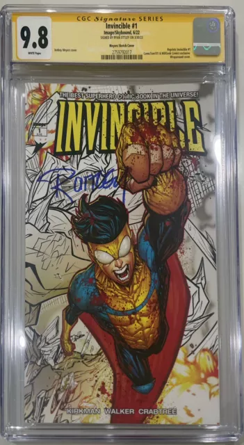 Invincible #1 Johnboy Sketch Variant CGC SS 9.8 Signed by Ryan Ottley Comp Copy