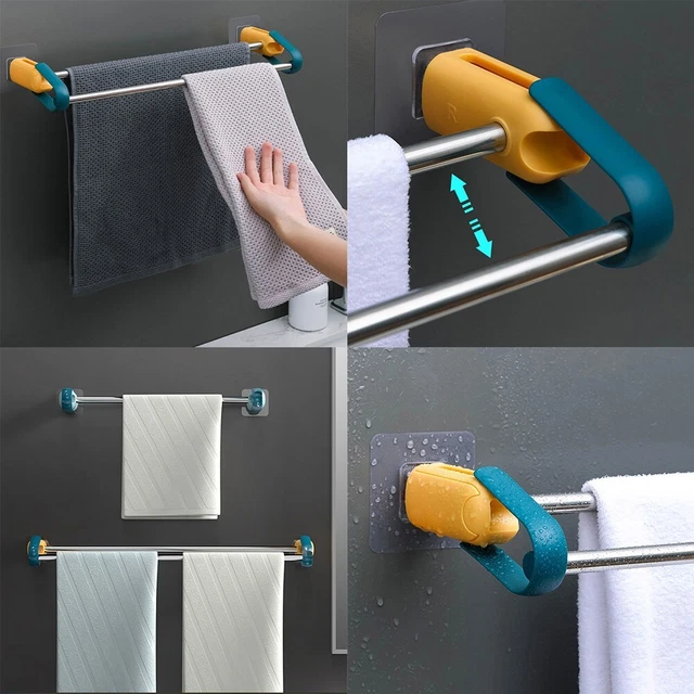 Estante para toallas barra para toallas accesorios de cocina ahorrar espacio estante de almacenamiento