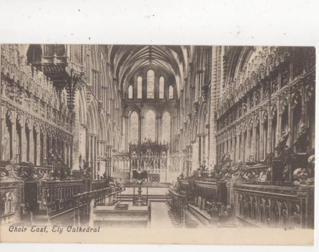 Choir East Ely Cathedral Vintage Postcard 576a