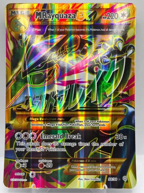 Mega M Rayquaza EX PSA 9 Shiny XY Ancient Origins 98/98 Pokemon Full Art  English