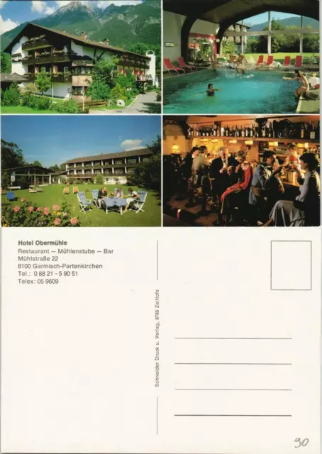 Garmisch-Partenkirchen Hotel Obermühle ristorante Mühlenstube Mühlstraße 1990