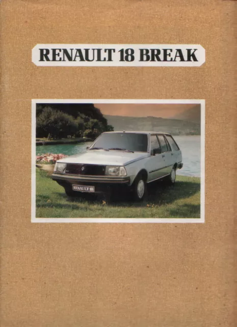 Brochure Depliant Renault 18 Break TL TS GTD Automatica 1983 Italiano 12 pagine