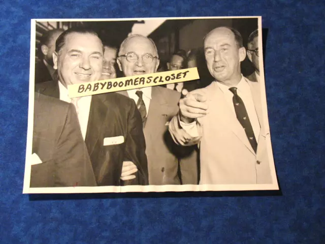 Mayor Daley, President Truman, Sen. Adlai Stevenson Chicago ORIGINAL PRESS PHOTO