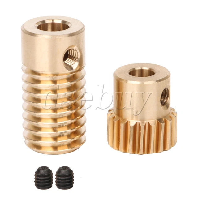 5mm Hole Diameter Brass Turbine Gear Shaft and 20T 0.5 Modulu Driver Wheel Kit