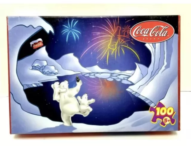 Coca Cola 100 Piece Puzzle new  Coke Polar Bears Three Cheers Jigsaw Puzzle