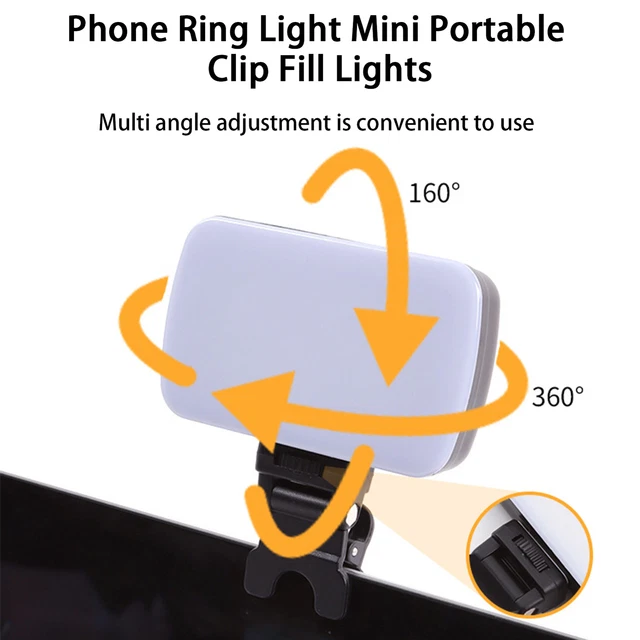 Phone Ring Light 10 Gears Adjustable Take Photos Portable Mobile Phone Fill