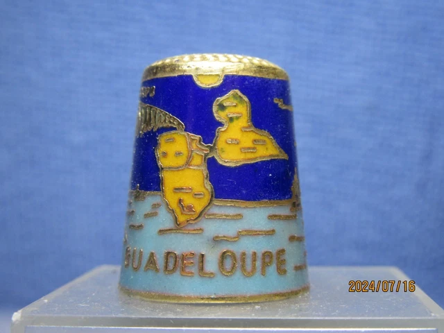 2 Dés à Coudre Anciens Tête D'oiseau - Cloisonné Vert Chinois, Occasion