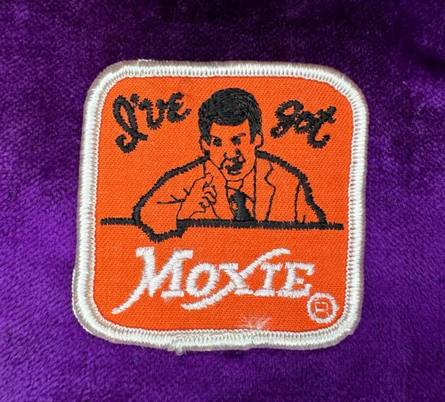 Nice NOS Vintage 2" MOXIE Soda Pop Sew-On Patch OrangeBlackWhite QUANTITY AVAIL.