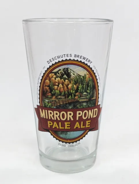 Mirror Pond Pale Ale Pint Glass Deschutes Brewery Bend Oregon Craft Beer