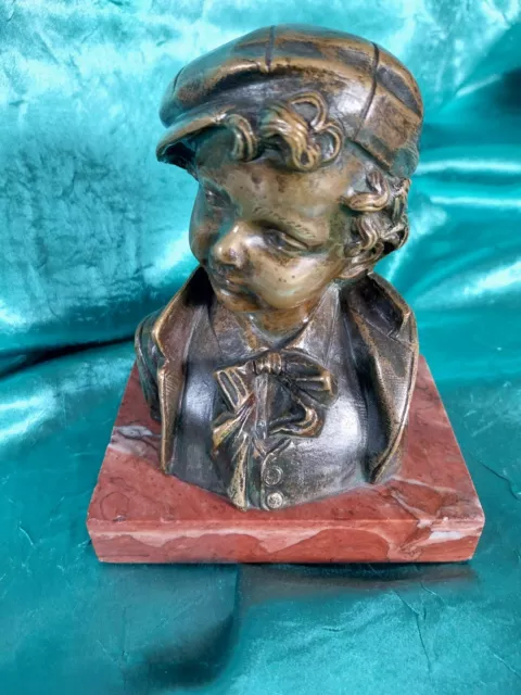 Kleine Bronze Figur Von Picciole 12cm Mit Sockel Guter Zustand