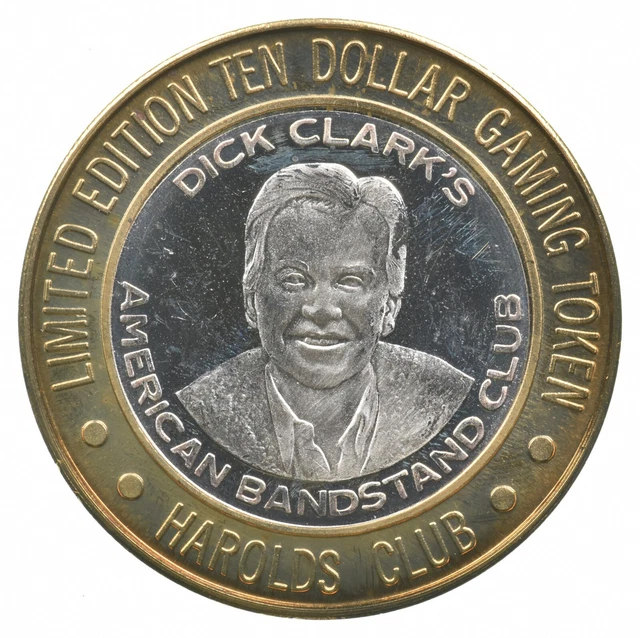 Harolds Club $10 Gaming Casino Token .999 SILVER Strike *798
