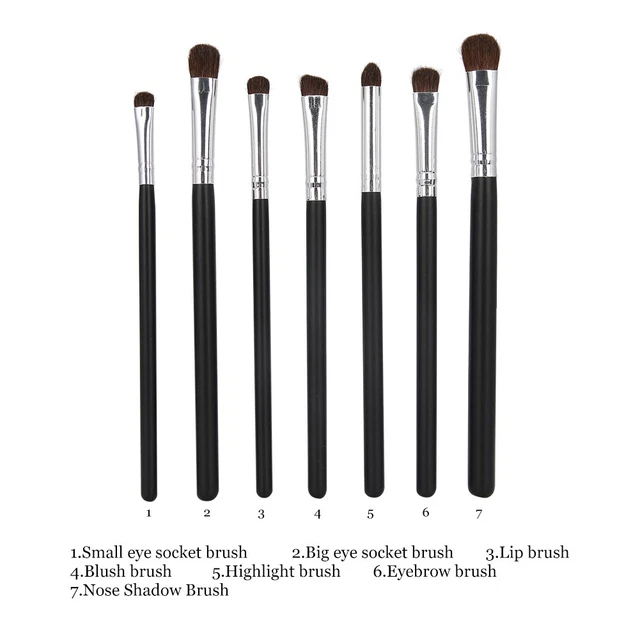 7x Set Pennello Trucco Set Fondotinta Cosmetico Polvere Fard Correttore Ombretto 6