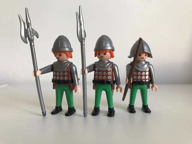Playmobil Château Moyen Age - Chevaliers - lot de 3 personnages