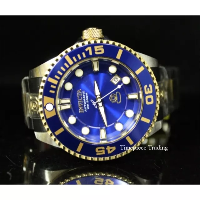 Invicta Pro Diver Automatic NH35A Blue Dial Two-Tone Stainless Steel Mens Watch