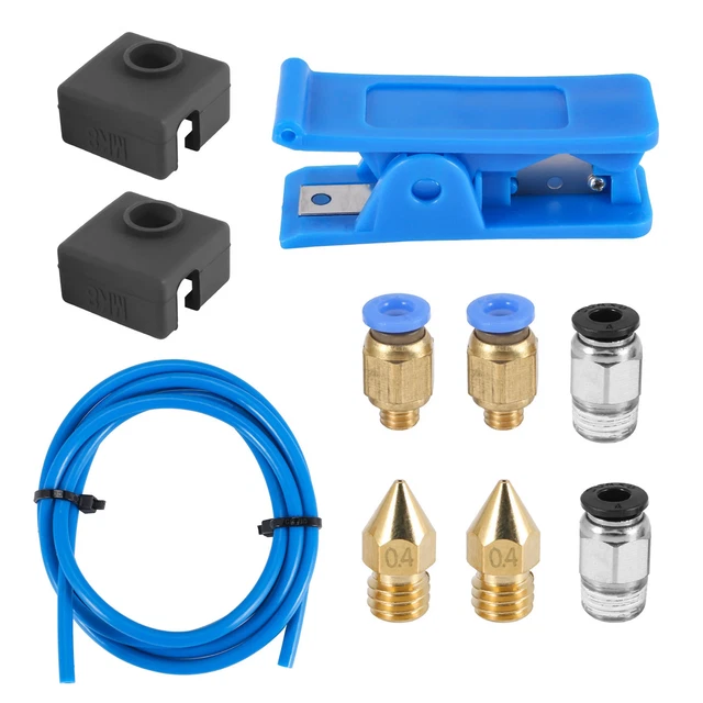 3D Printer Parts Kit with  XS Bowden Tubing , PTFE Tube Cutter, Nozzles for Cre
