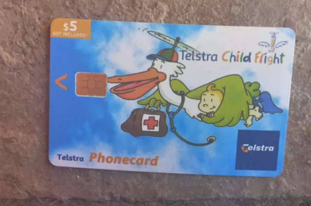 Telstra Child Flight $5 Phonecard  Used