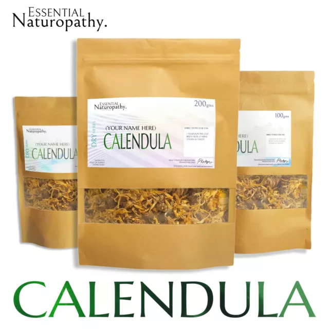 CALENDULA FLOWERS DRIED HERB TEA Certified Organic (Calendula officinalis)