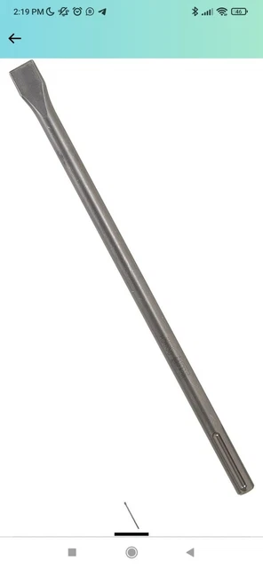 Tool BOSCH HS1912 1 In. x 18 In. Flat Chisel SDS-max Hammer Steel