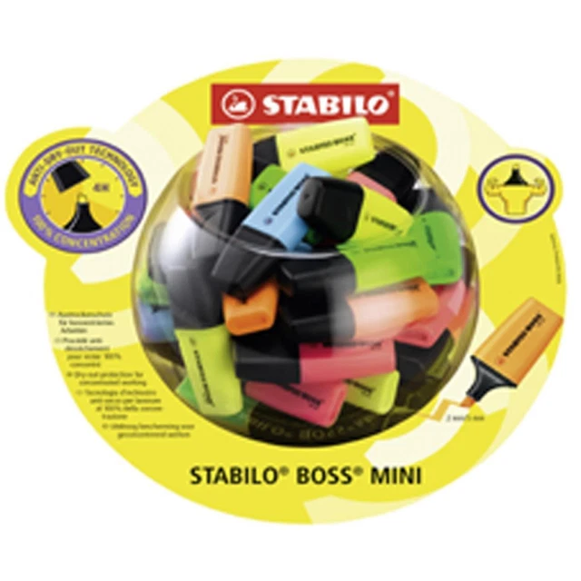 Textmarker BOSS MINI, 50er Display STABILO 07/50-1 (4006381421607)