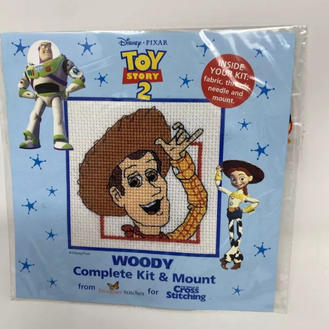 Disney Pixar WOODY Toy Story 2 Kreuzstich-Kit & Halterung Cowboyfilm keine Karte Neu