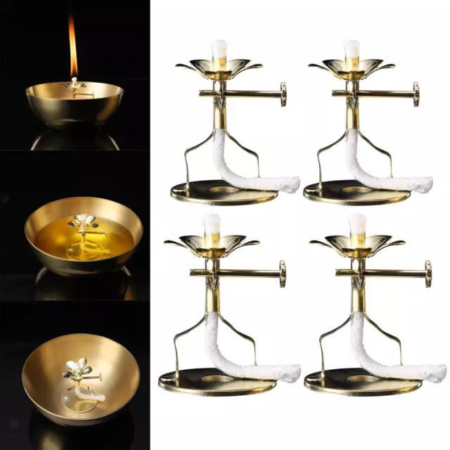 Lampe à beurre support de mèche support de lampe à mèche fournitures d'autel