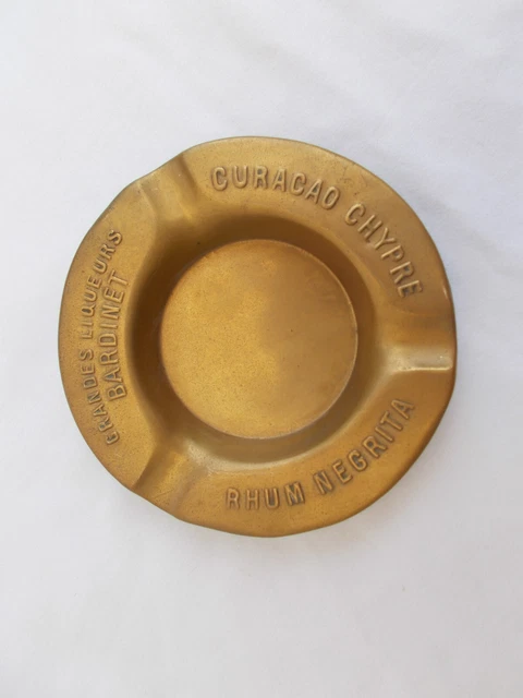 Cendrier Publicitaire Grandes Liqueurs Bardinet Negrita Brass Ashtray Vintage