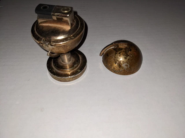 Vintage World Globe Table Top Butane Cigarette Lighter Korea