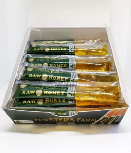 Raw and Unfiltered Honey Minis Sachet Packets Single Serve, 1 box of 30 packets. 2