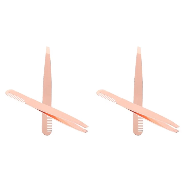 4 PCs Augenbrauen -Pinzetten Edelstahl Augenbrauen Reparaturwerkzeuge tragbare B