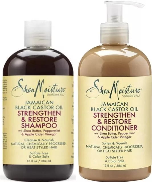 Shea Moisture Jamaika Schwarzes Rizinusöl Shampoo und Spülung Set