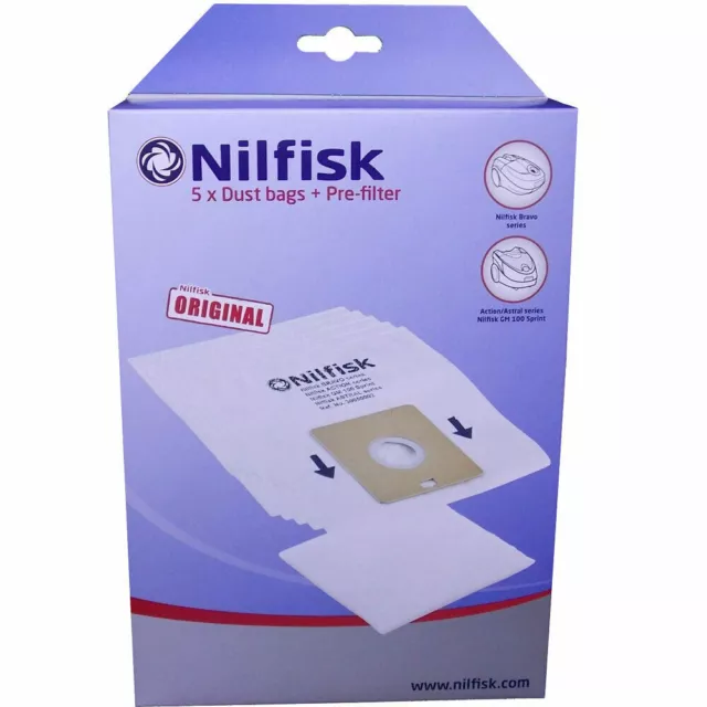 Geniune Nilfisk Bravo Vacuum Cleaner Bags  #30050002