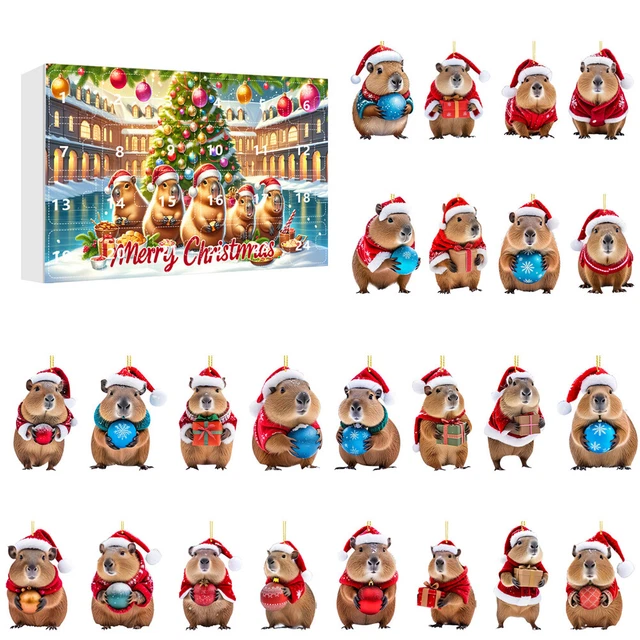 capybara-advent-calendar-2024-cute-capybara-christmas-ornaments