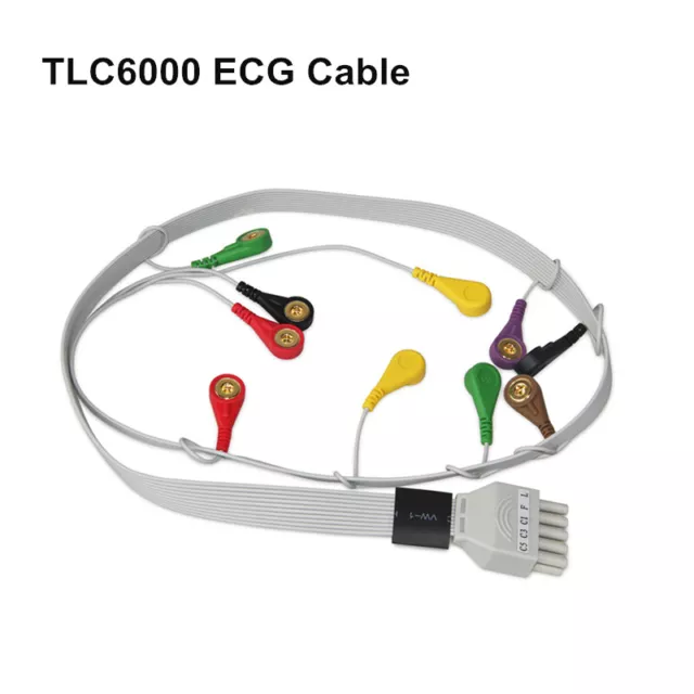 TLC6000 ECG Cable 10 lead ECG Lead for CONTEC Machine TLC6000