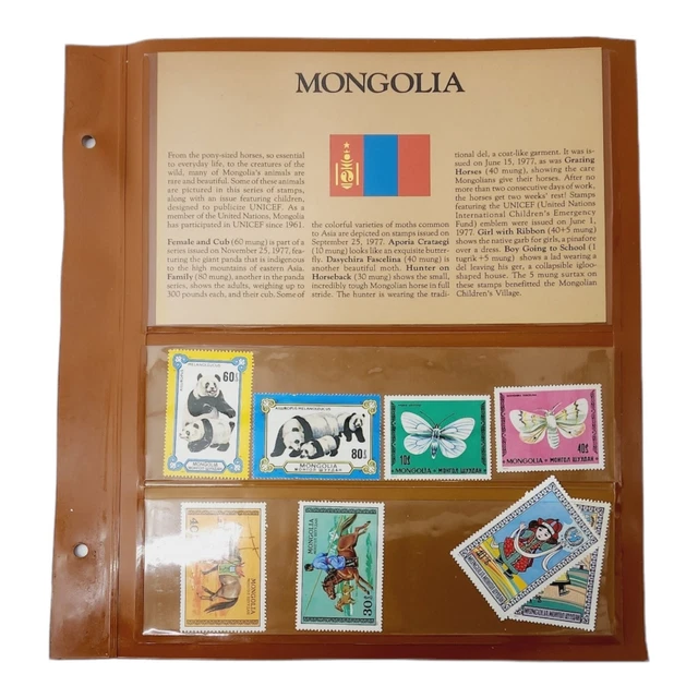 VINTAGE MONGOLIA COLLECTORS Mint Postage Stamps Postal Commemorative