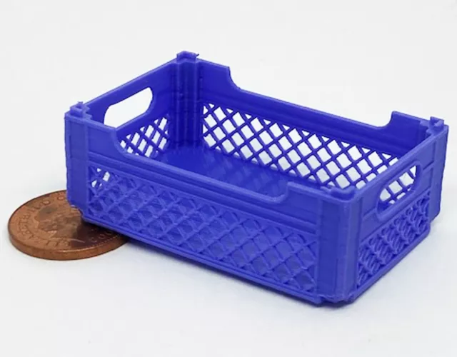 Poupées Maison Violet Empilable Plastique Panier Cuisine Shop Cageot Tumdee 1 :