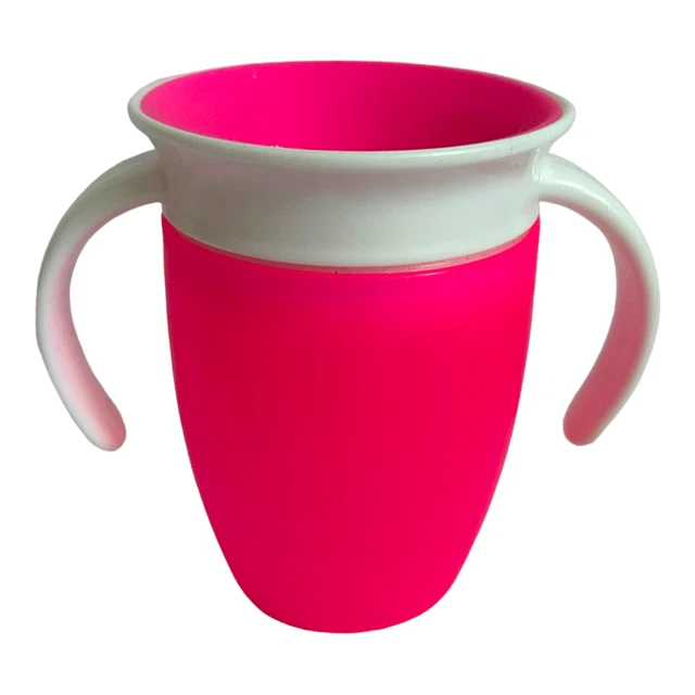 Copa de Entrenador Munchkin Miracle 360 Manijas Rosa Bebé Niño Pequeño Sin Prueba de Derrames